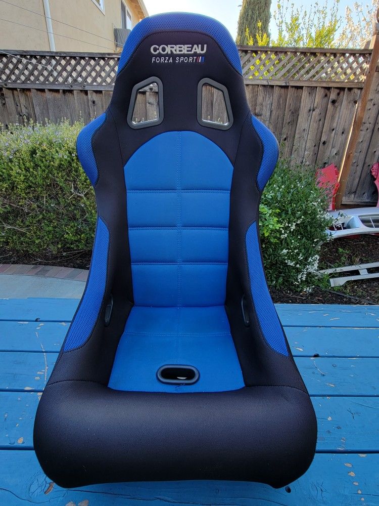 Corbeau Forza Sport Seat Blue with Seat Bracket