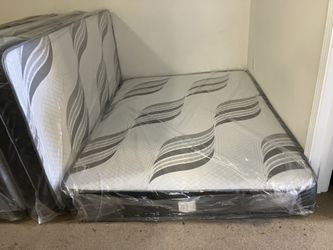 New Mattresses, Boxprings & Metal Frame. All Sizes Available. Excellent Quality & Low Prices. Twin At $99. Hablamos Español.