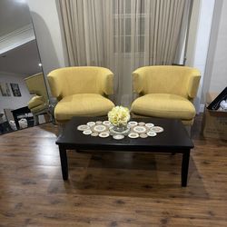 2  armchair with coffee table