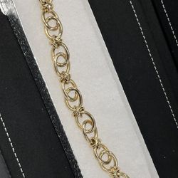 14kt Gold Link Bracelet 7”