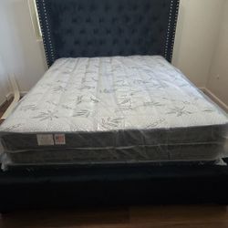 New Queen Bed Frame With Mattress 