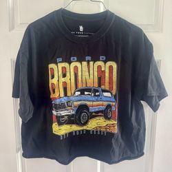 Junk Food Clothing - Bronco - cropped tee - Women’s Small 