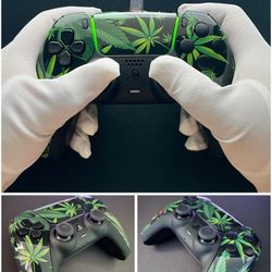 🔥 PlayStation 5 Pro Controller with 4 Remappable Back Buttons and Paddles - Green Leaf  🔥