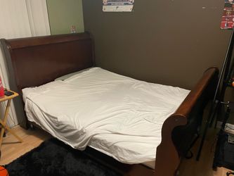 Full Bed frame, nightstand and dresser.