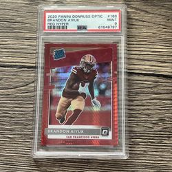 Brandon Aiyuk Rated Rookie Red Hyper PSA 9