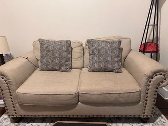 Beige Upholstered Loveseat for sale