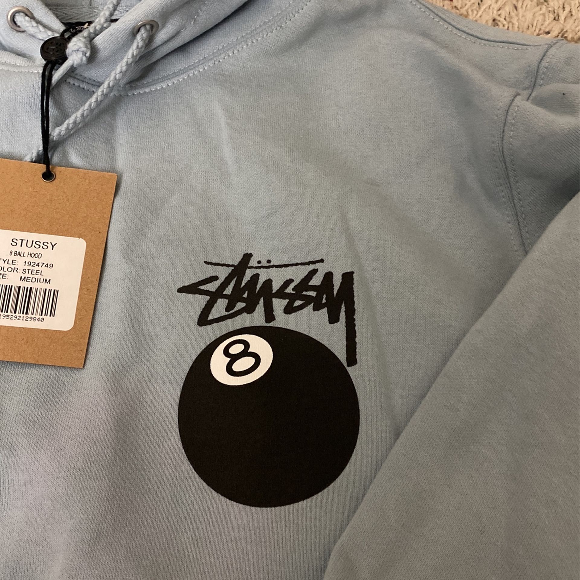 Medium Sky Blue Stussy 8ball Hoodie for Sale in Brea, CA - OfferUp