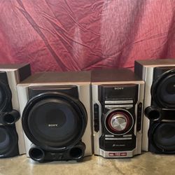 Sony Stereo System With Subwoofer