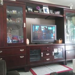 Dark Wood Tv Console 