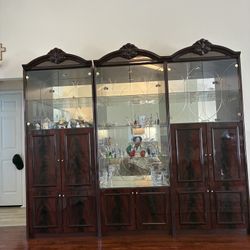Tree Part China Cabinet With Storage 