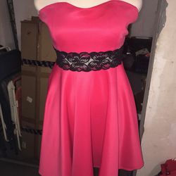 Rose pink Knee Length Dress 