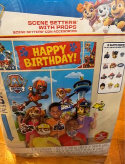 Paw Patrol Party Scene Setter with Props