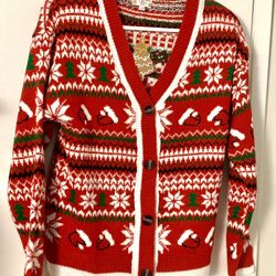New !! Women Christmas Cardigan Sweater Size S