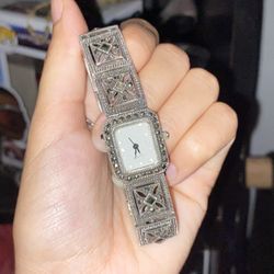 Quartz Vintage Watch (real Silver)