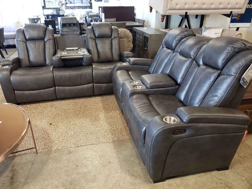 New In Box Ashley Furniture Turbulence Power Reclining Sofa And Loveseat