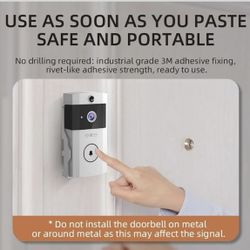 Bell Guard Doorbell Camera No Subscription HD Wireless Video Camera BellGuard Real-time Alerts, 170 Degree Wide-Angle Lens, Night Vision, Two-Way Audi