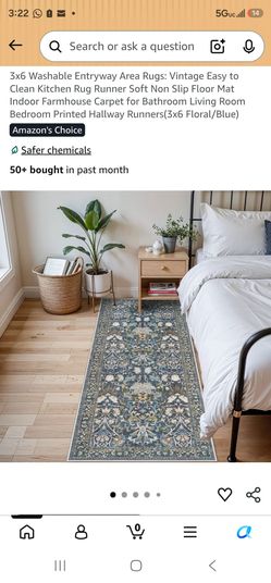 3x6 Washable Entryway Area Rug