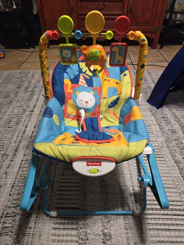 Fisher price infant vibrating bouncer rocket chair