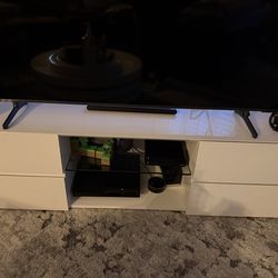 Modern White Acrylic TV Stand