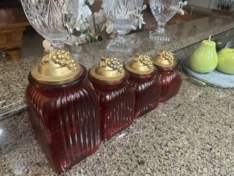 Ruby Red Canisters 