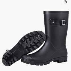 Black Raining Boots New