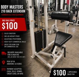 Body Masters 210 Back Extension – Commercial Gym Equipment