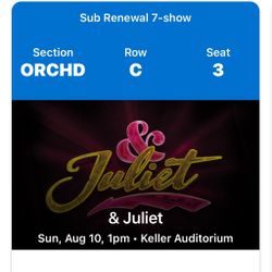 Broadway Musical - & Juliet - 8/10 