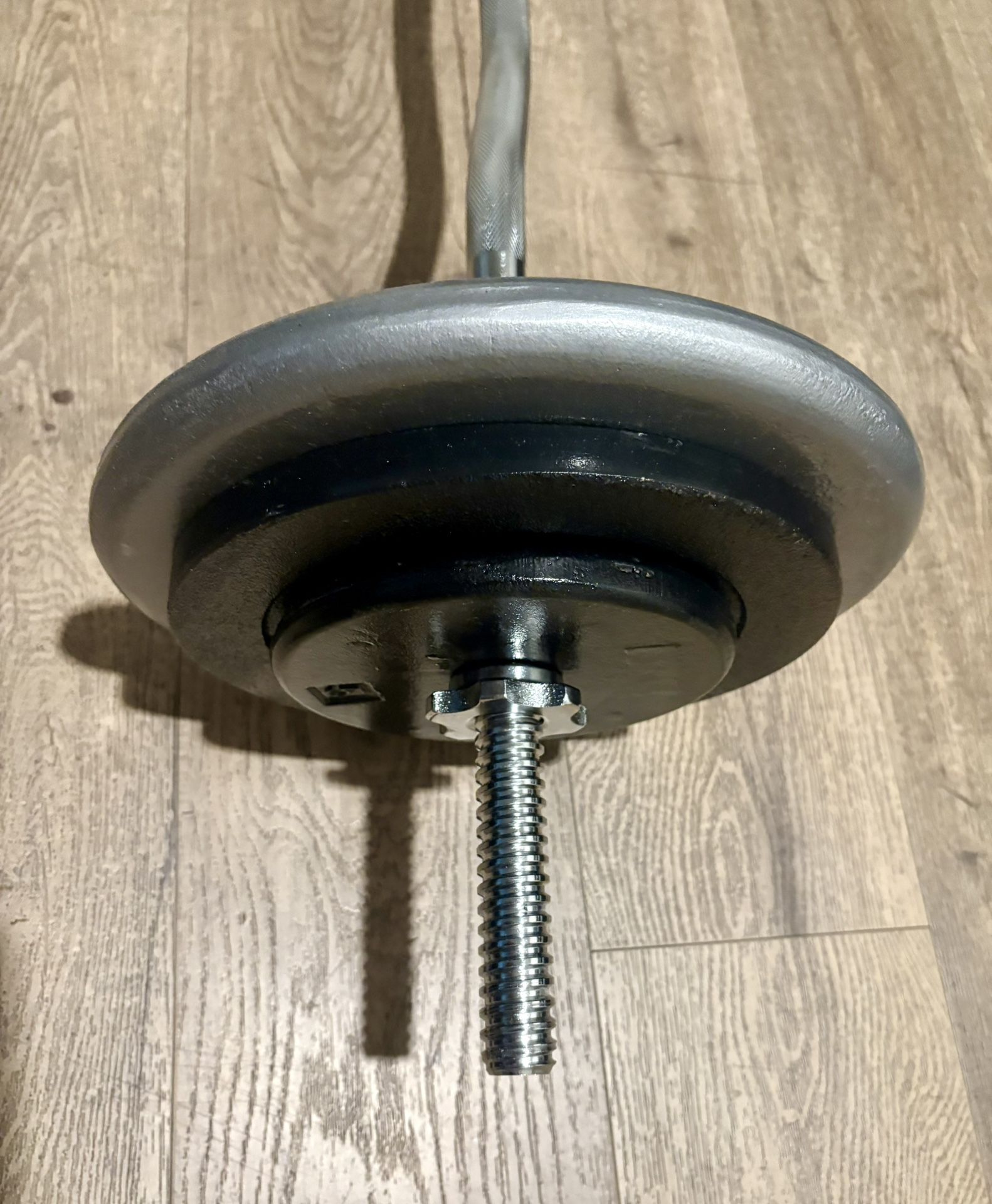 Curl Bar Standard With Pairs Of 25s 10s And 5 lbs Total: 94 lbs