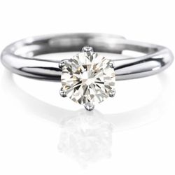 Moissanite Silver Wedding Ring and passes diamond tester