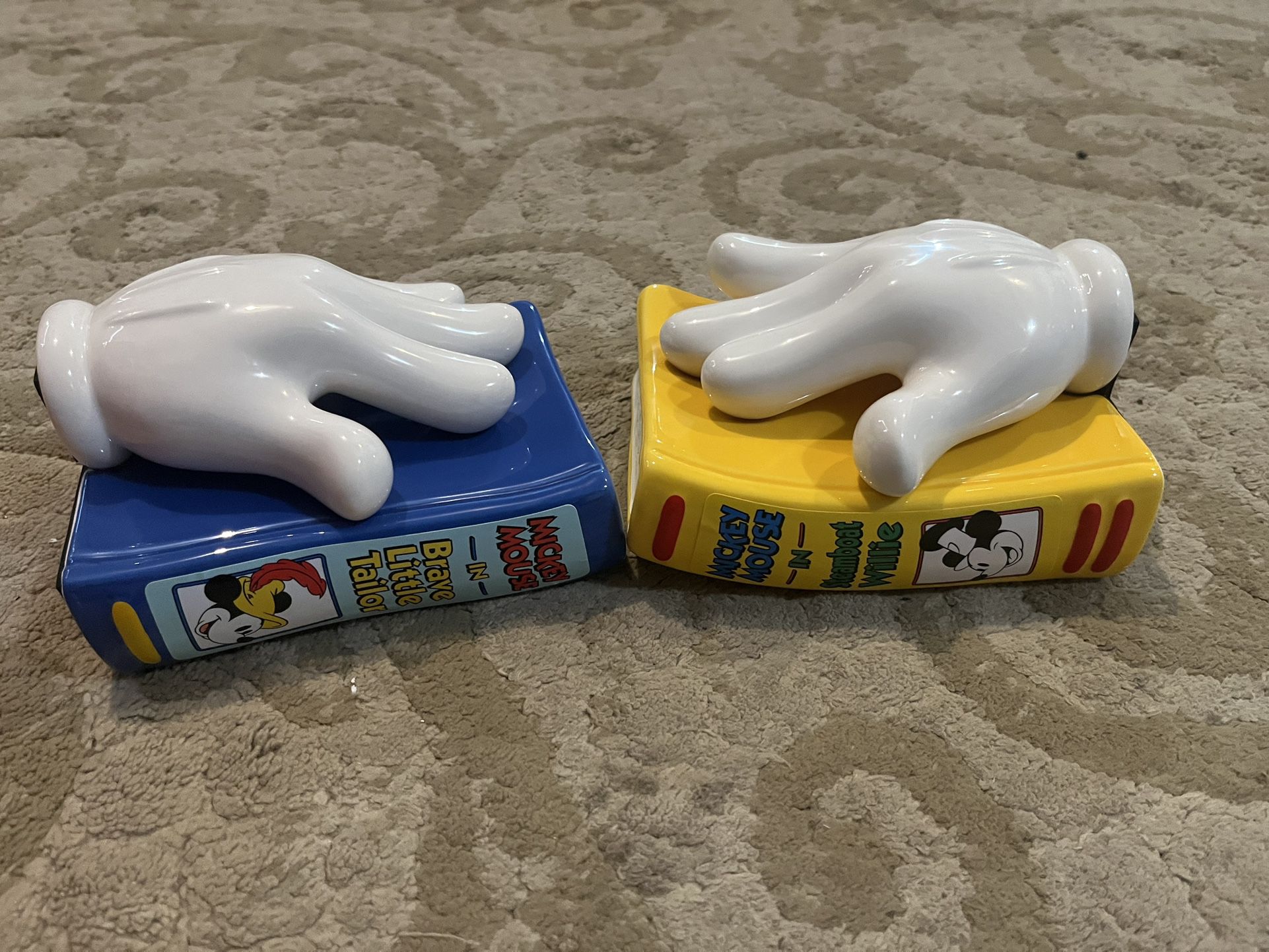 Disney Mickey Bookends 1990s Never Used In Box