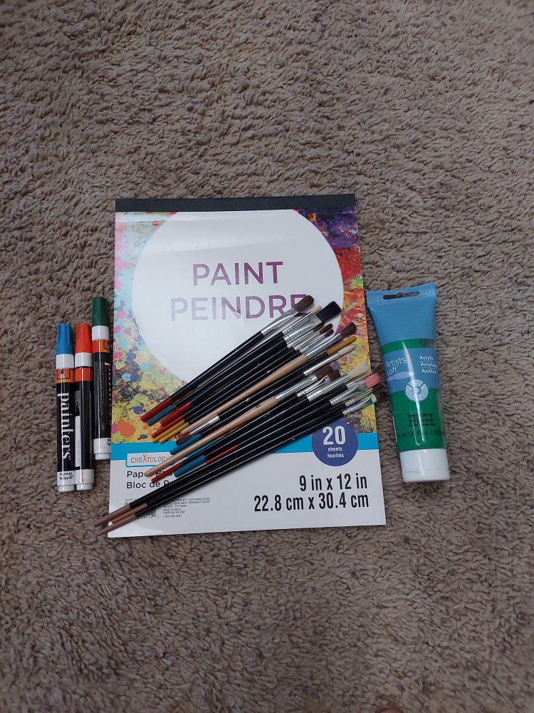 Painting Pad And Acrylic Paint
