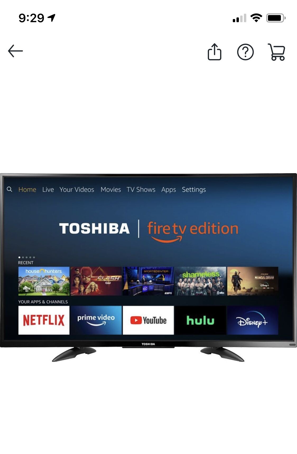 Toshiba Fire TV 49” 1080p Alexa Enabled