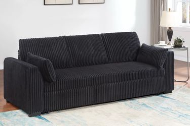 Black Corduroy or Grey Corduroy sofa bed brand new in box firm price $449