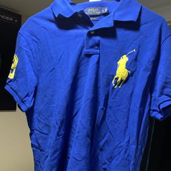 Polo Ralph Lauren Shirt (Blue/Yellow Horse) Size Large