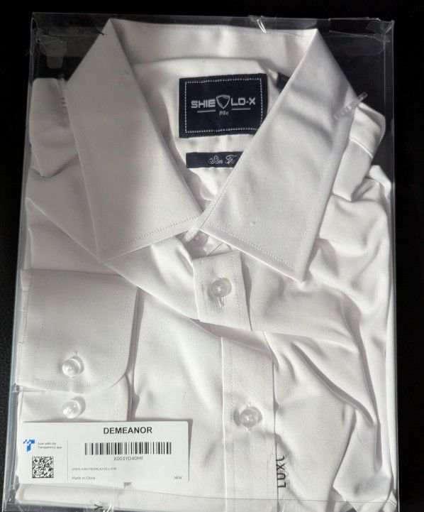 New Men's White Dress Shirt Size Large
