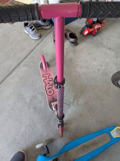 Pink scooter