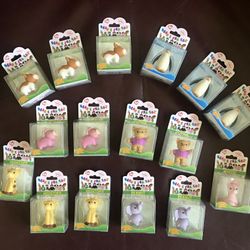 16 Piece Assorted Collectible IWAKO Puzzle Erasers. New/Sealed.