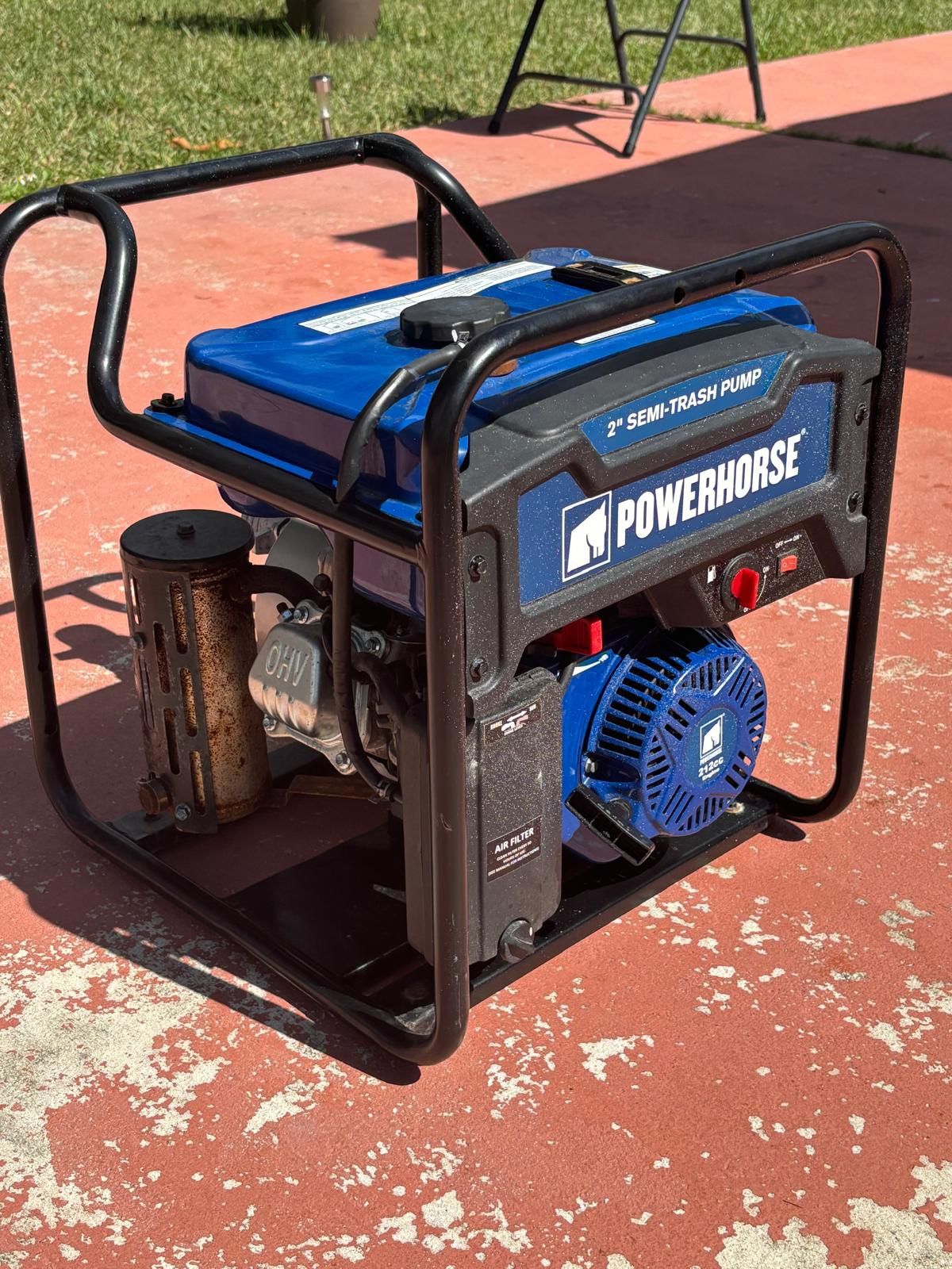 Powerhorse Extended Run Semi-Trash Water Pump - 2in. Ports, 7,860 GPH, 212cc OHV Engine, 5/8in.
