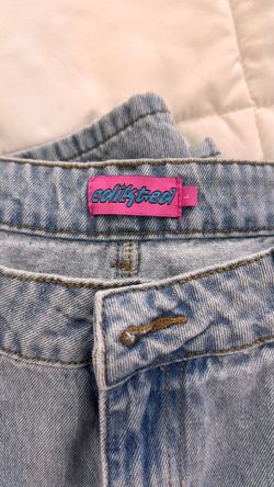 Edikted light wash blue jeans large #denim