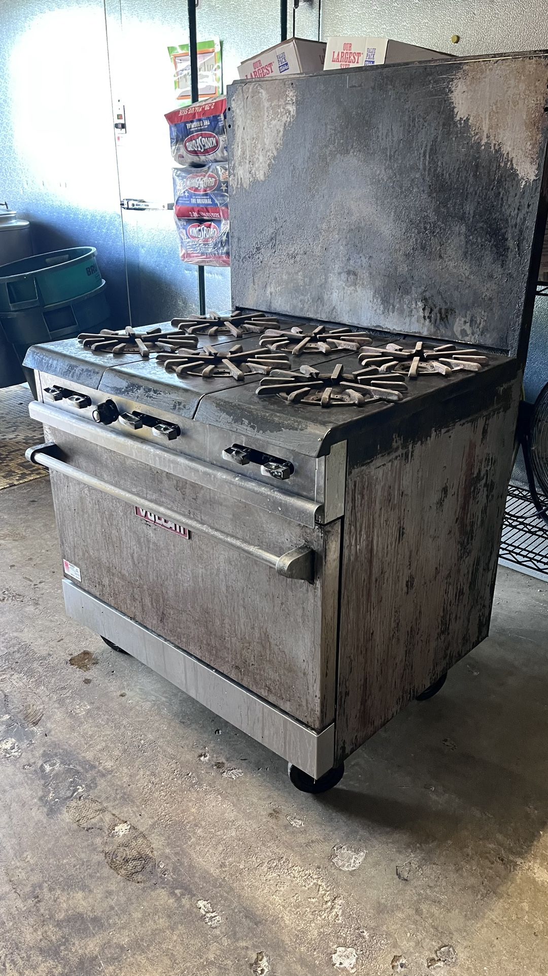 Comercial Stove Natural Gas And Tubo Chef Oven