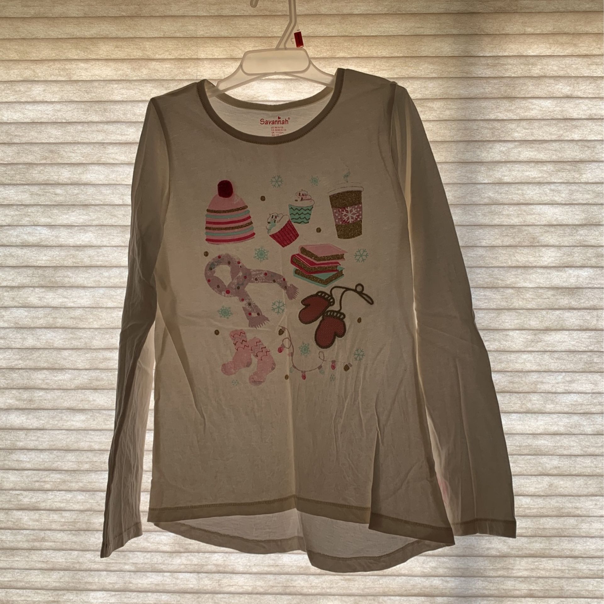 Girls Long Sleeve Shirt Size M 10/12