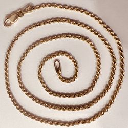 ✨14K Solid Gold Made BY Bailey, Banks & Biddle BBB Rope Chain Necklace Looks New ‼️$400 FIRM‼️