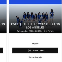 Twice [THIS IS FOR] World Tour In Los Angeles VIP soundcheck Tickets, Saturday 1/24