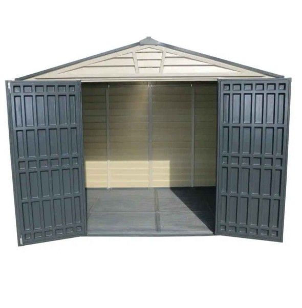 Storemax 10 ft. x 8 ft. Gray Vinyl Storage Plastic Shed 85 sq. ft.