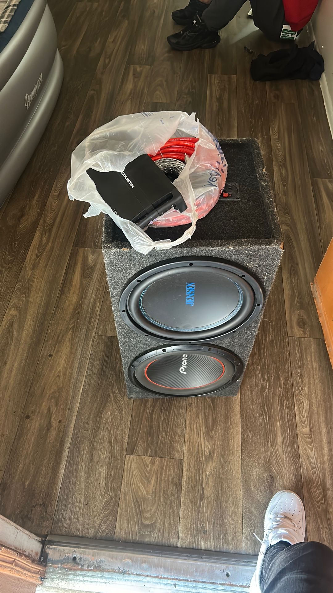 12 Inch Box And subs With AMP & BRAND NEW WIRES