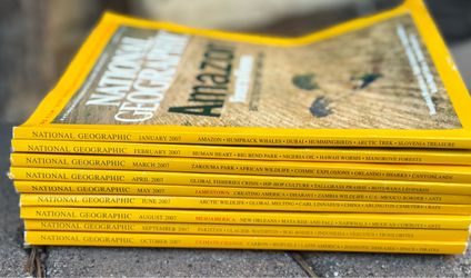 National Geographic magazines