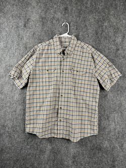 Carhartt Men’s Short Sleeve Plaid Button-Up Shirt Size 2XL Relaxed Fit