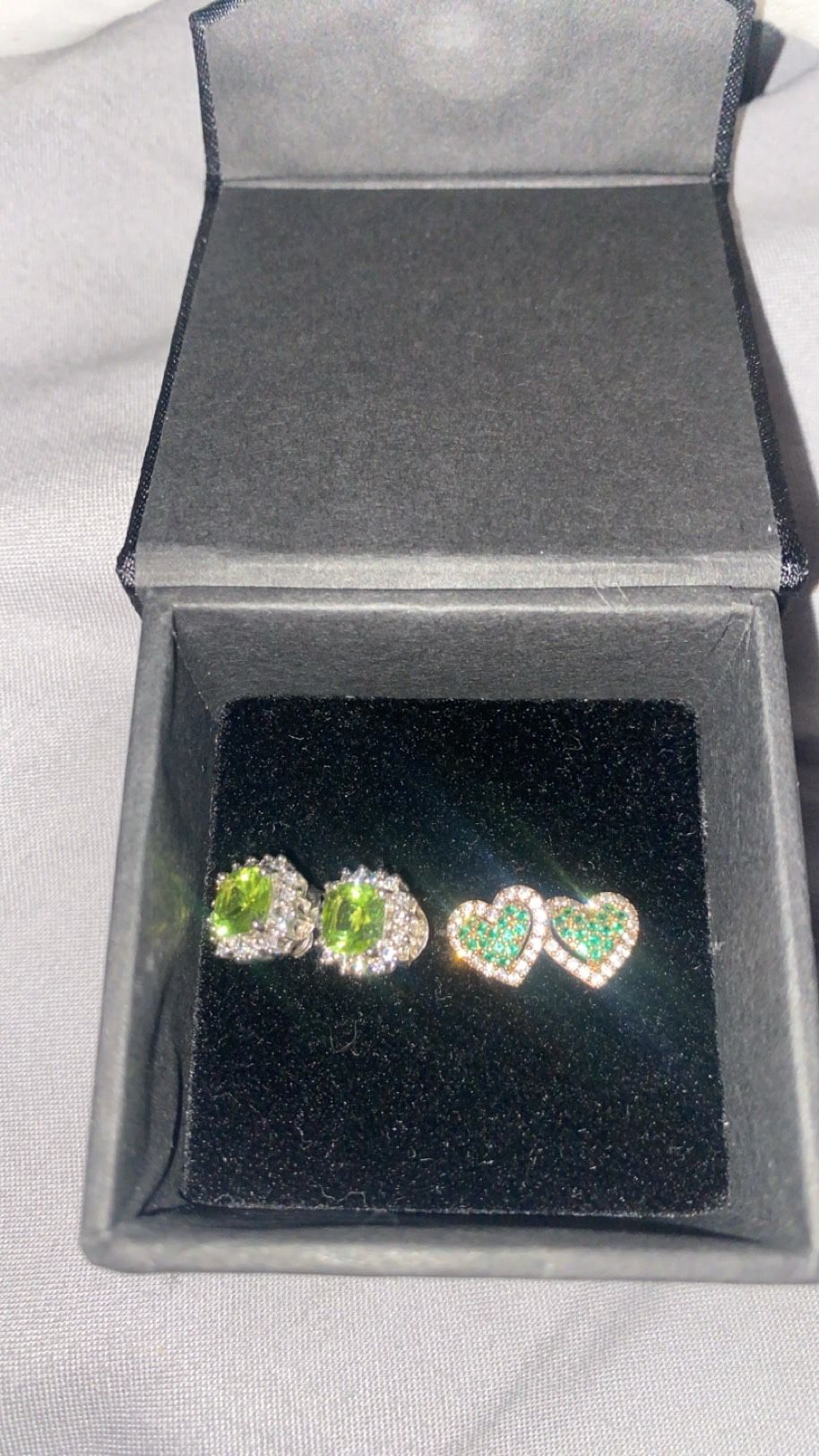 Diamond And Emerald Earrings