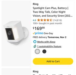 Ring Flood Light / Door Bell $100 !