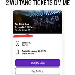 Wu Tang Tickets (Toyota Arena)